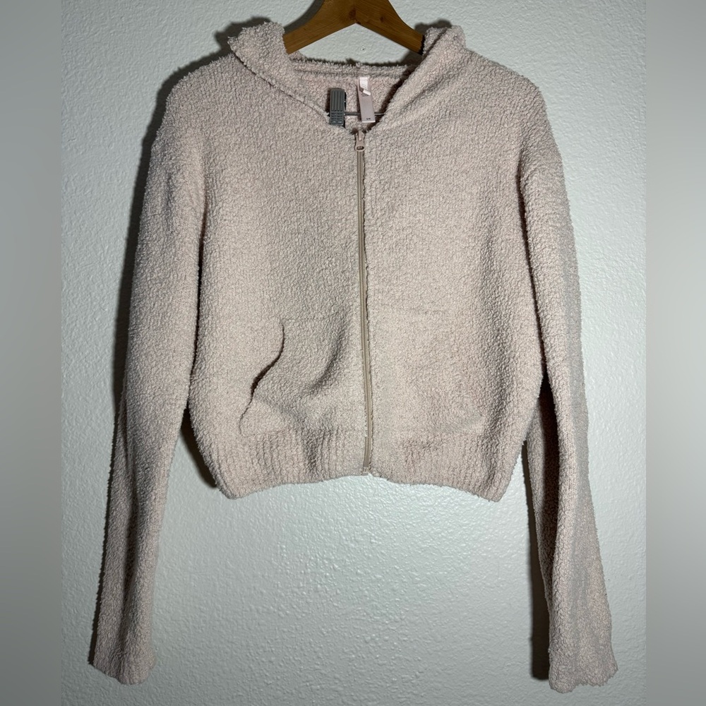 Skims Cozy Knit Zip Up Size S/M — Pink